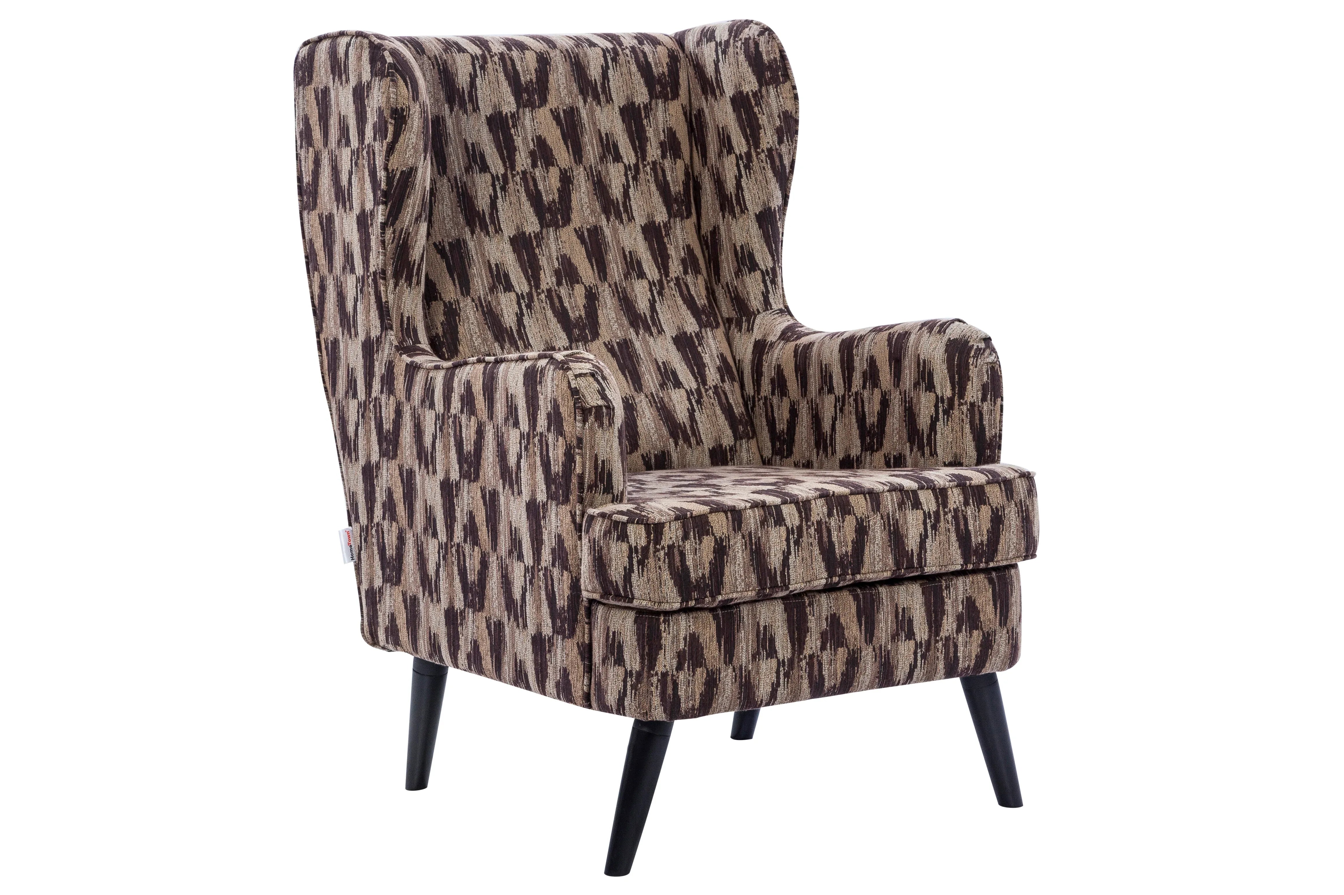Charm Fabric Arm Chair in Brown Colour - HomeTown