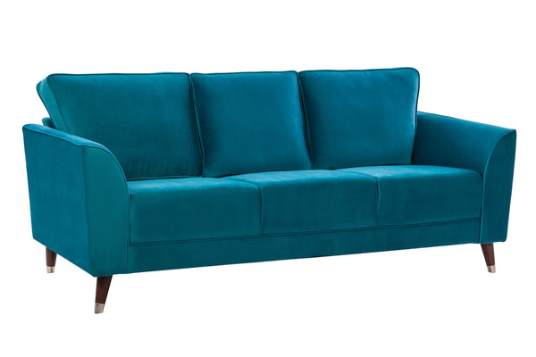 Magnific Velvet Three Seater Sofa in Green Colour dimensions