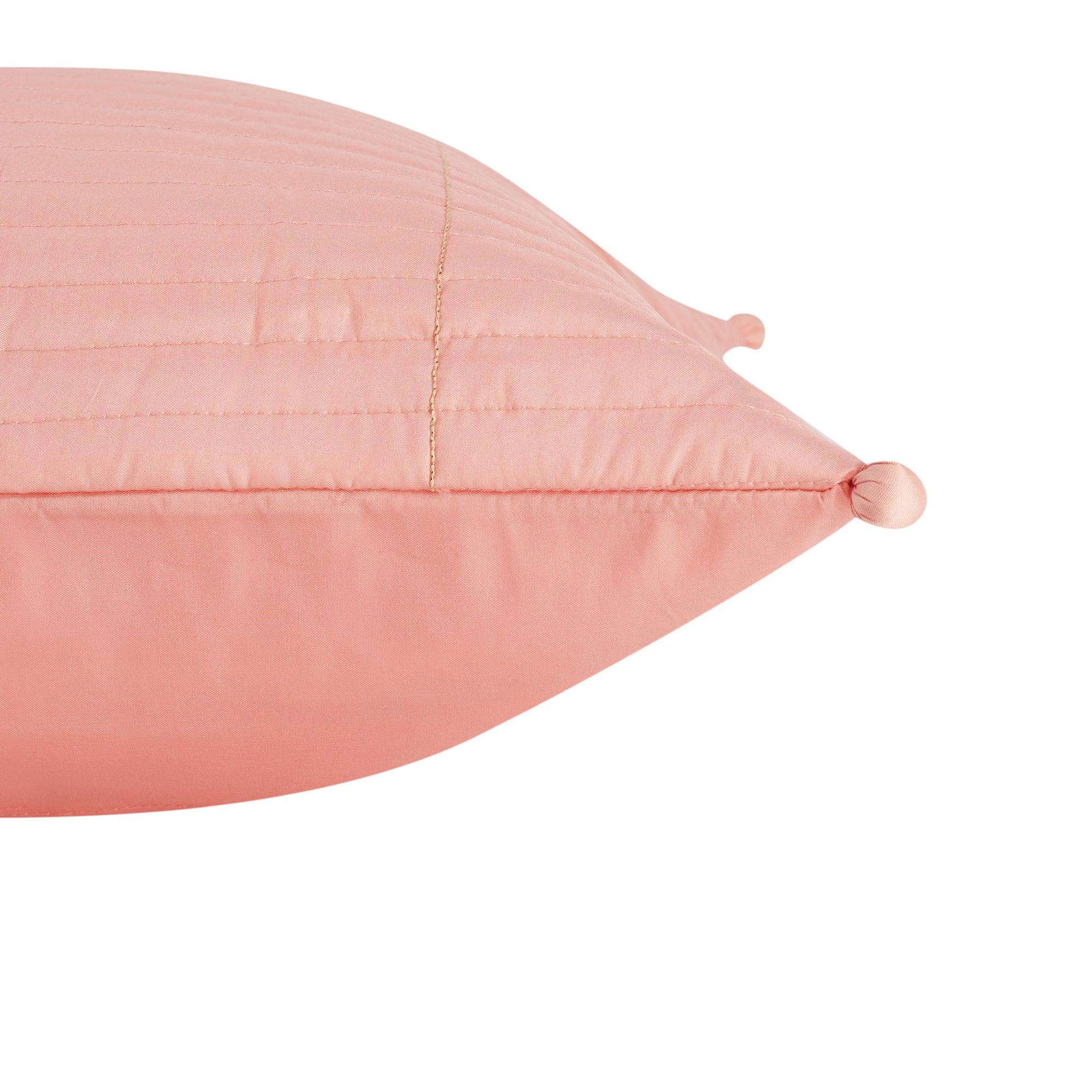Fiesta Quilted Set of 2 Cushion Cover 40x40 Cm in Blush Colour - HomeTown