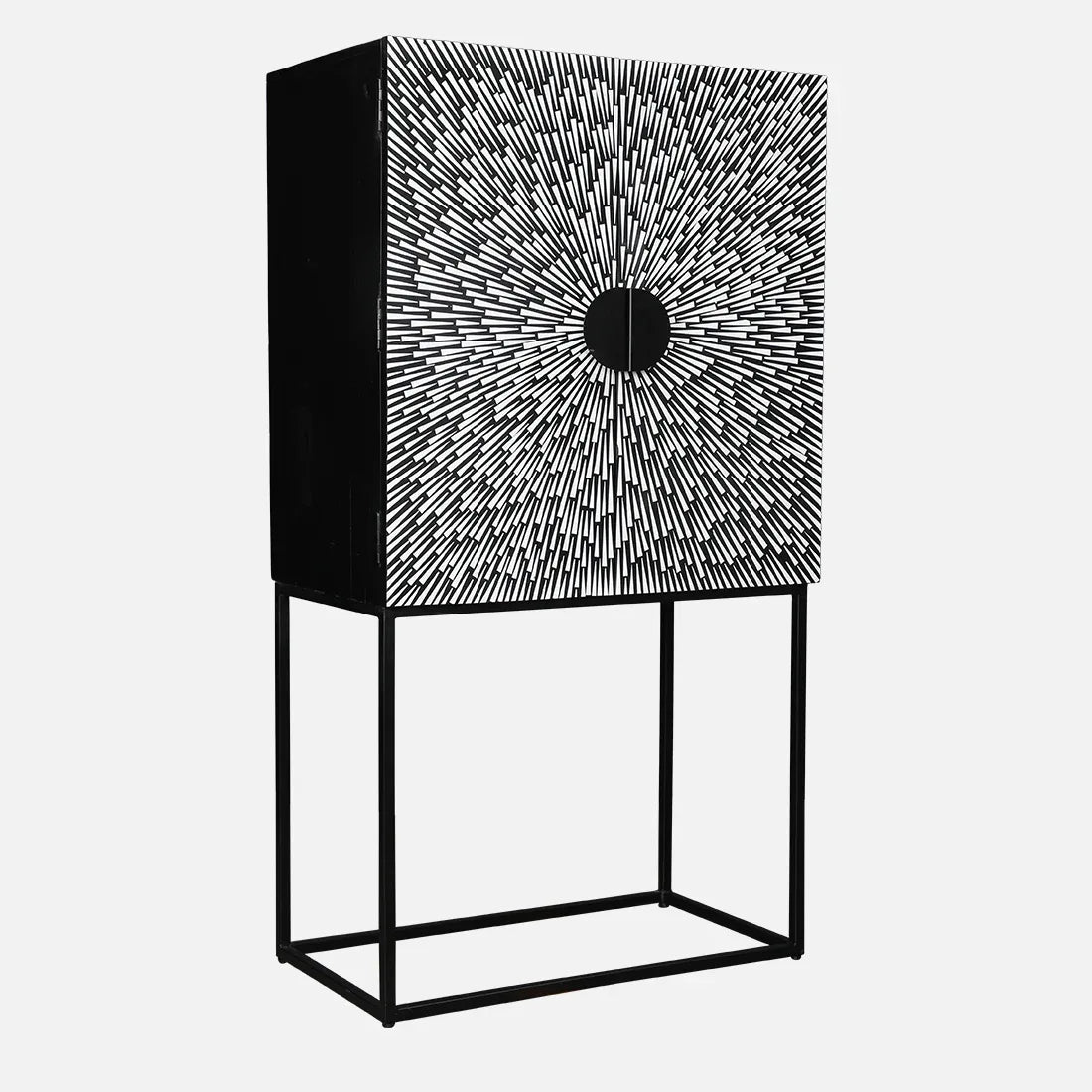 Ember Bar Unit in White and Black Colour - HomeTown