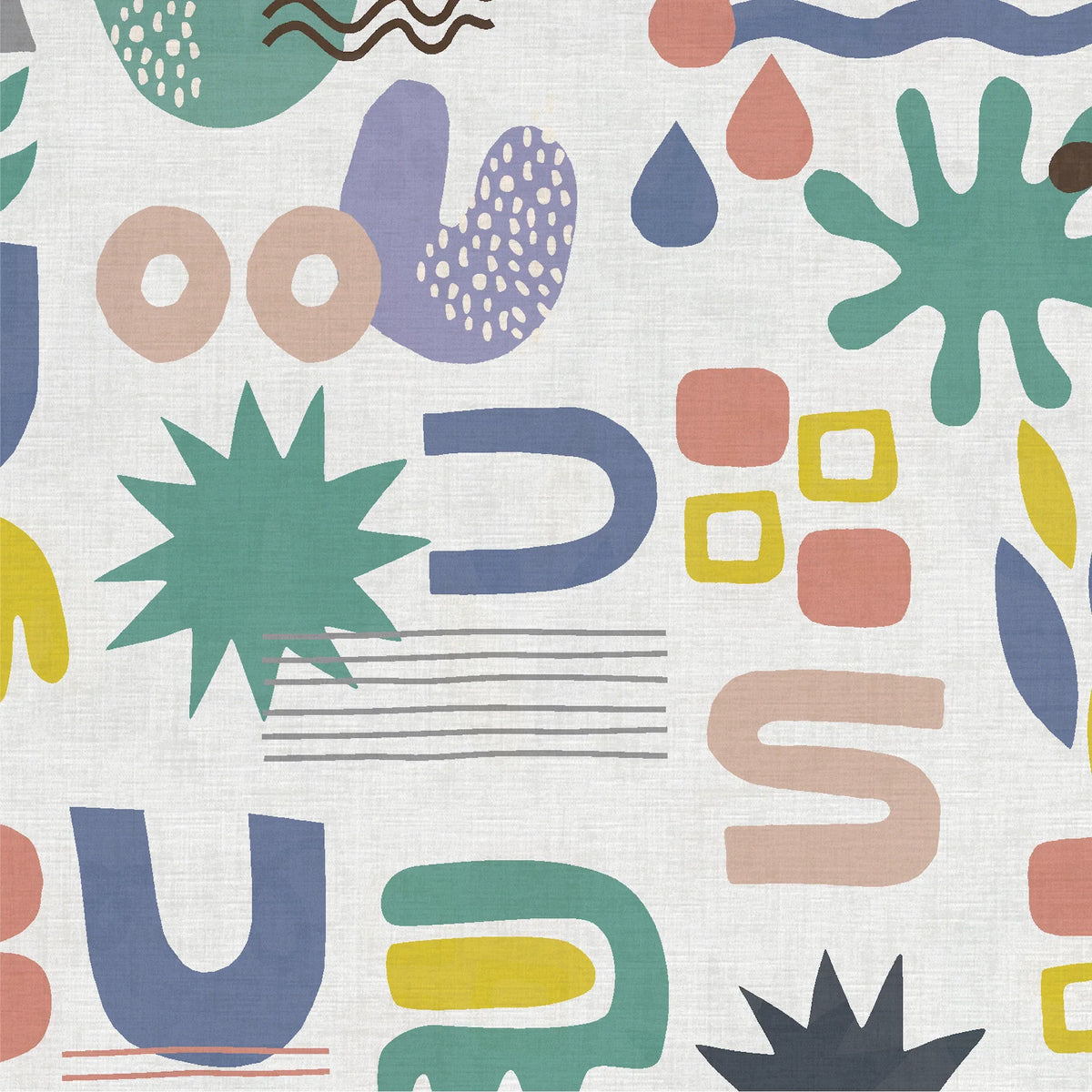 Oodles of Doodles Bamboo Cotton Single Fitted Bedsheet in Multi Colour - HomeTown