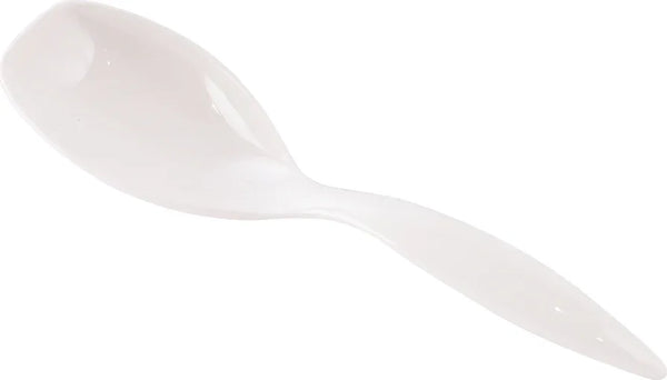 Living Essence Melamine Serving Spoon in White Colour dimensions