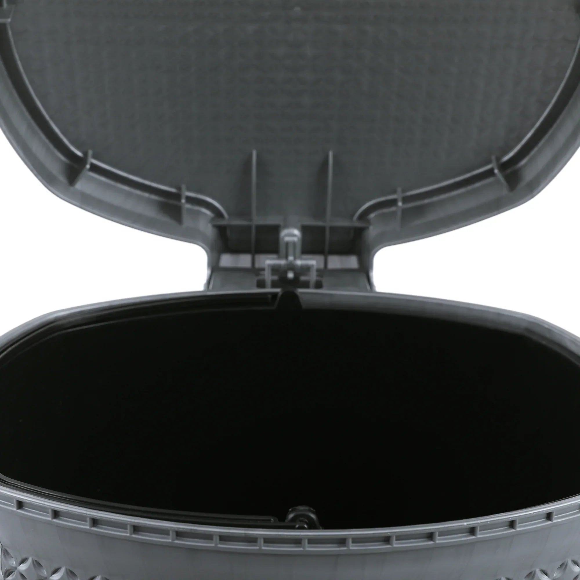 Diamond Plastic Pedal Dustbin with Inner Bucket 12 Ltr in Grey Colour - HomeTown