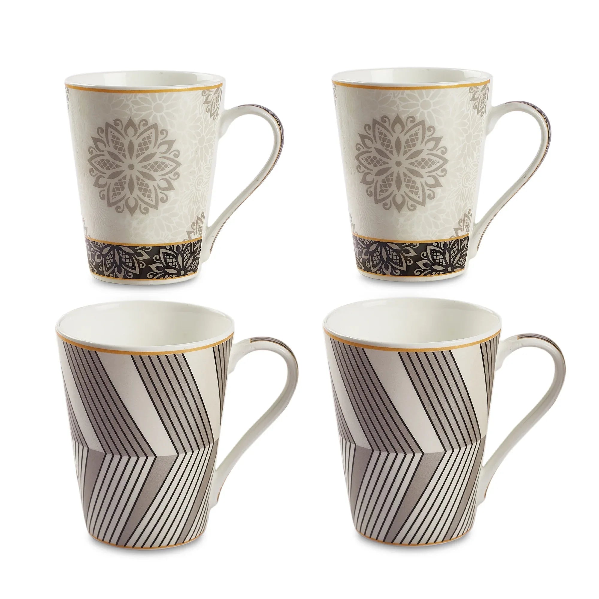 Sapphire Bone China Coffee Mug Set of 4 in Grey Colour - HomeTown