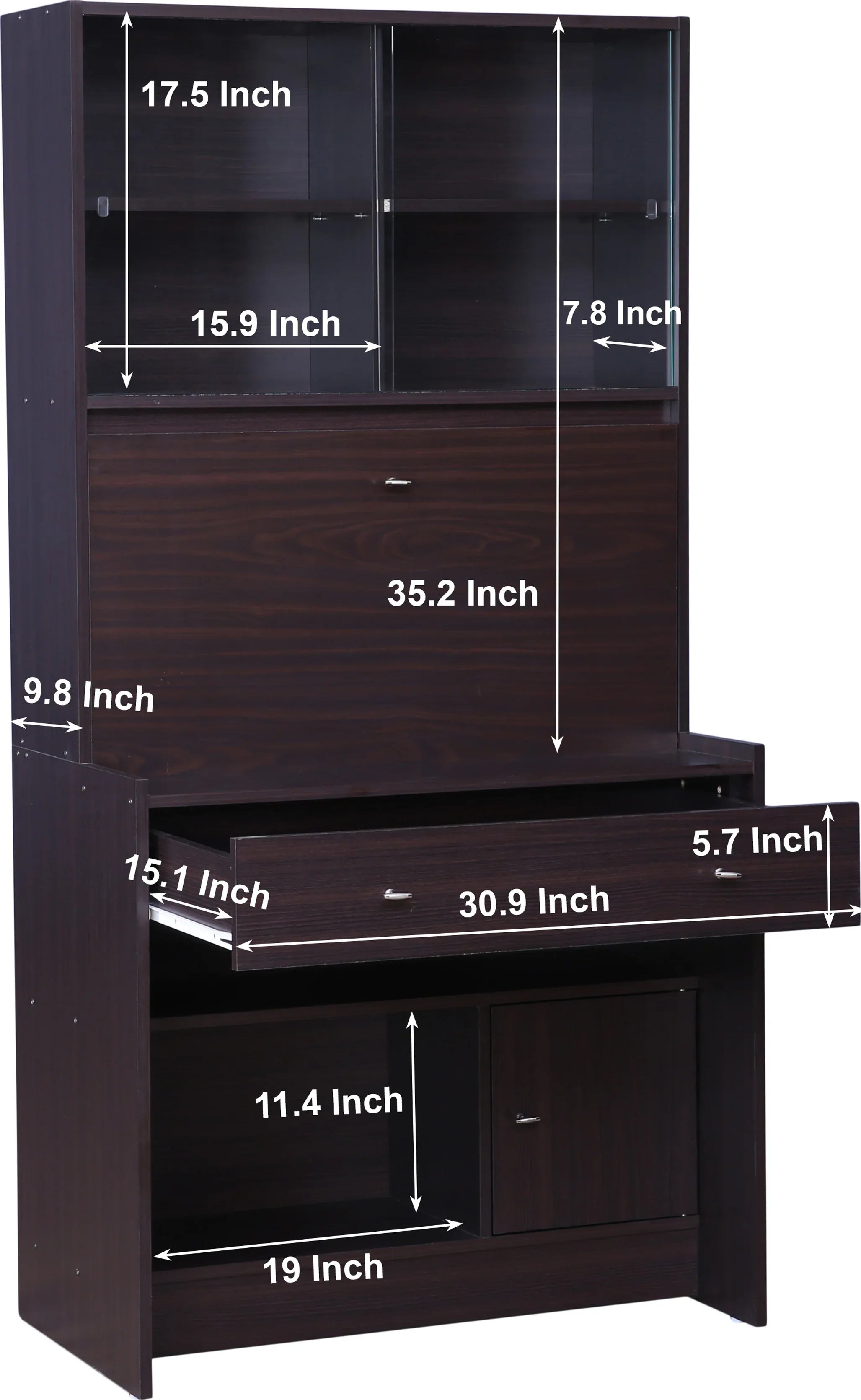 Rhombus Study Table Study Table in Wenge Colour - HomeTown