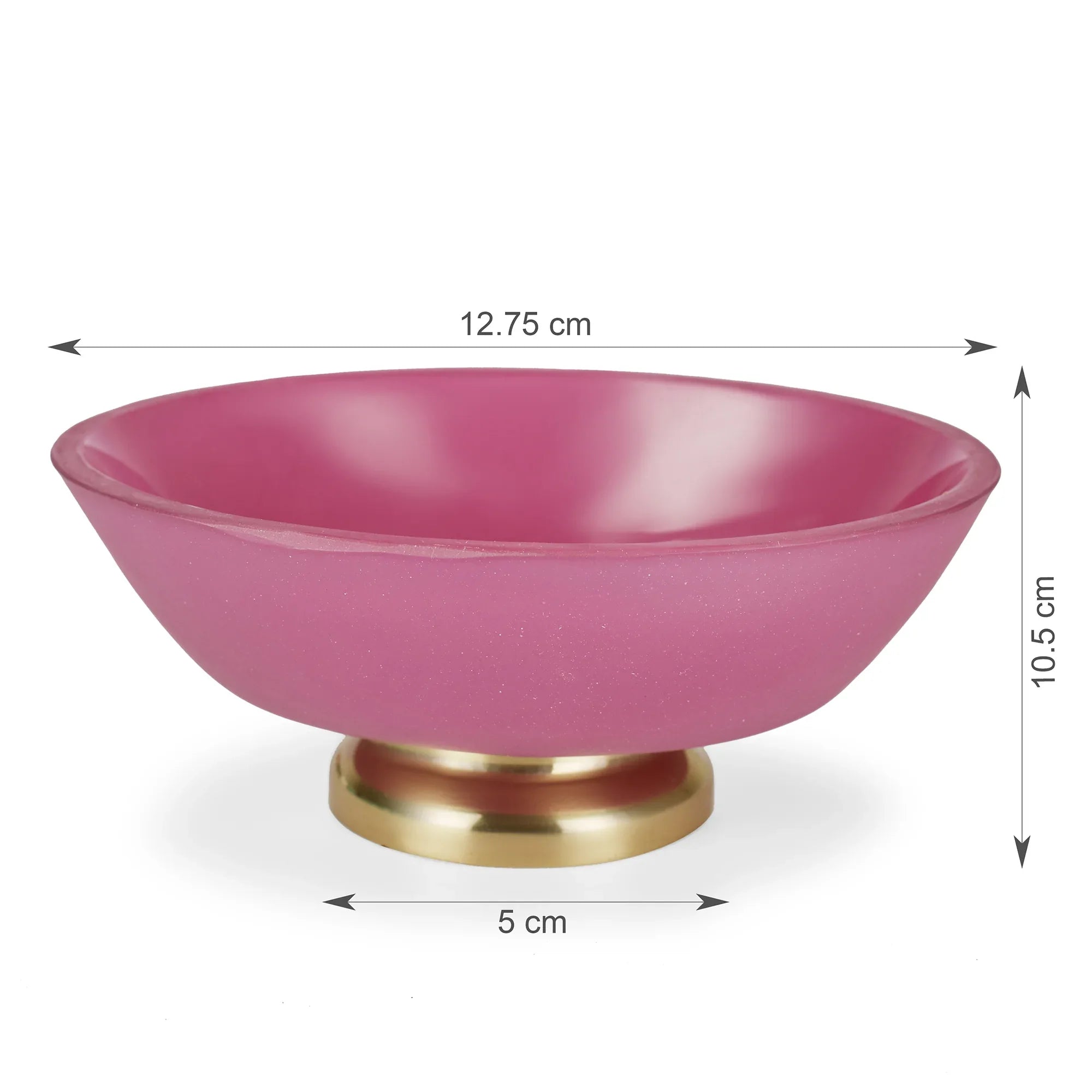 Emilia Glass Frosted Colored Soap Dish in Plum Colour - HomeTown
