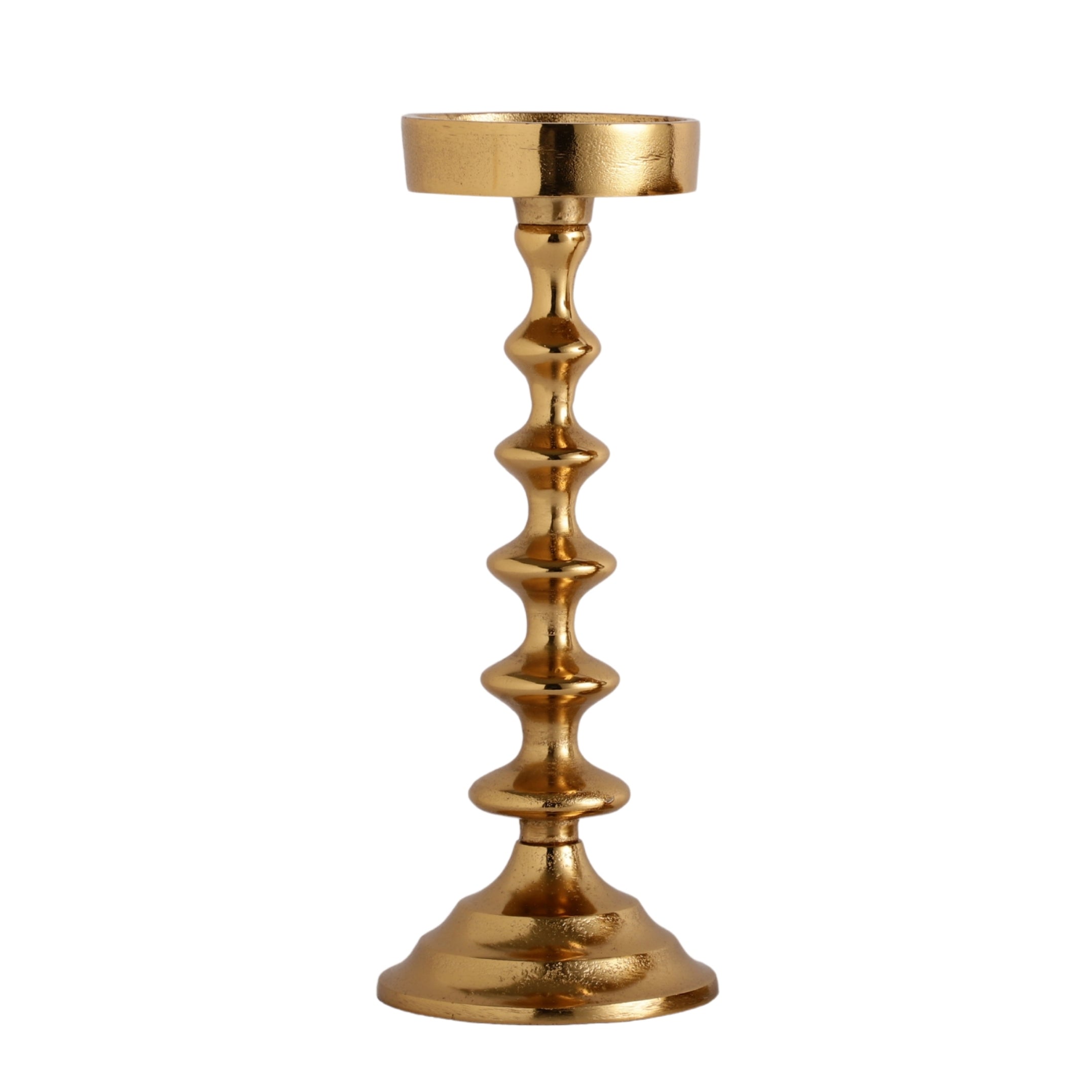 Ebon Whisper Gold Candle Holders