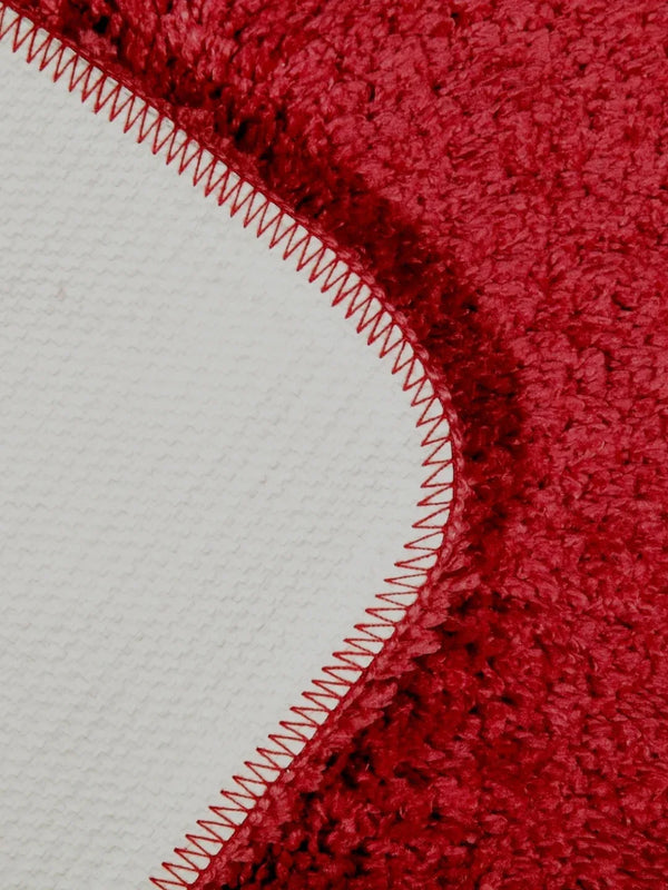 Plush Micro-Polly Bathmat in Red Colour dimensions