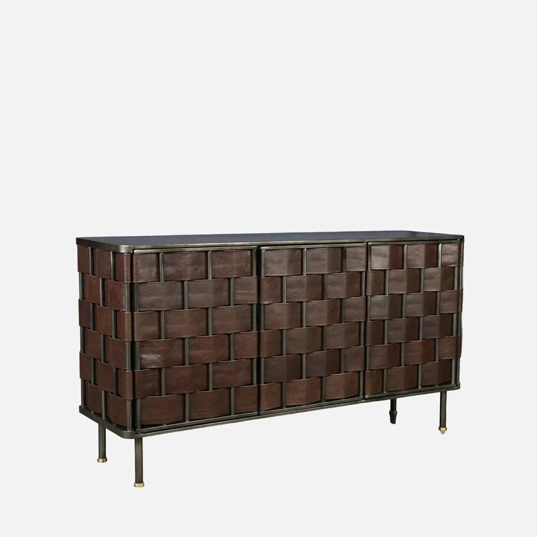 Theodore Metal Sideboard in Walnut Colour - HomeTown