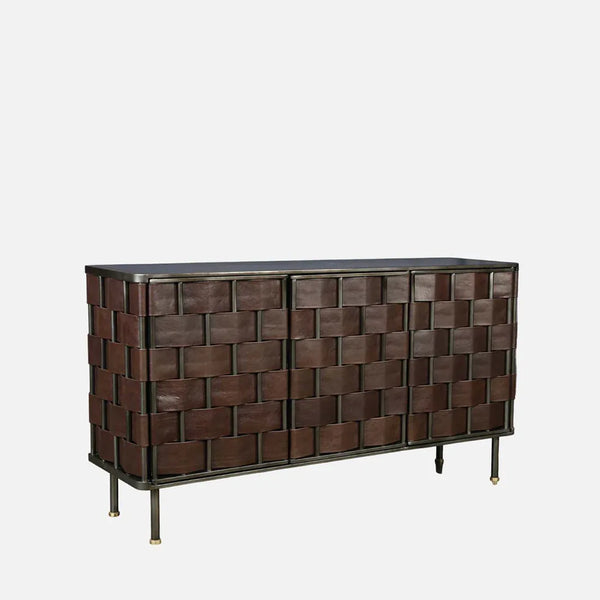 Theodore Metal Sideboard in Walnut Colour dimensions