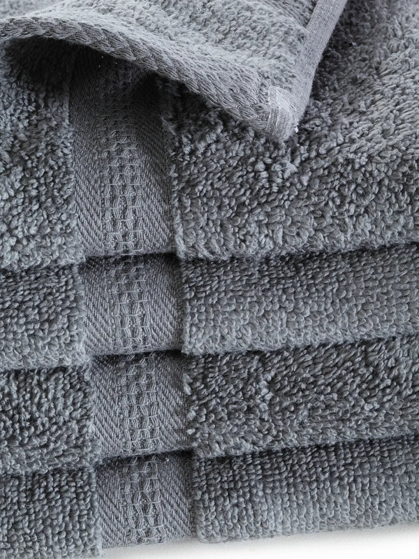 Paradiso Cotton Set Of 4 Face Towel in Grey Colour dimensions
