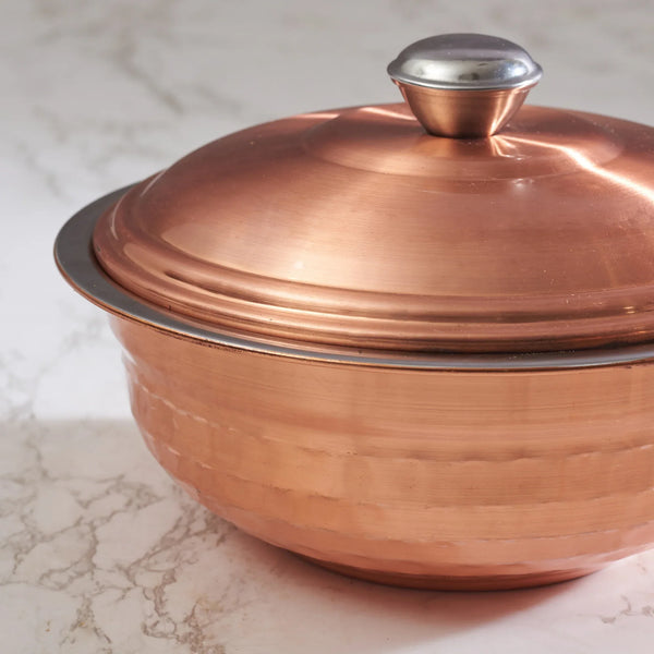 Sapphire Steel with Copper Finish Serving Bowl Set of 2 in Copper Colour dimensions