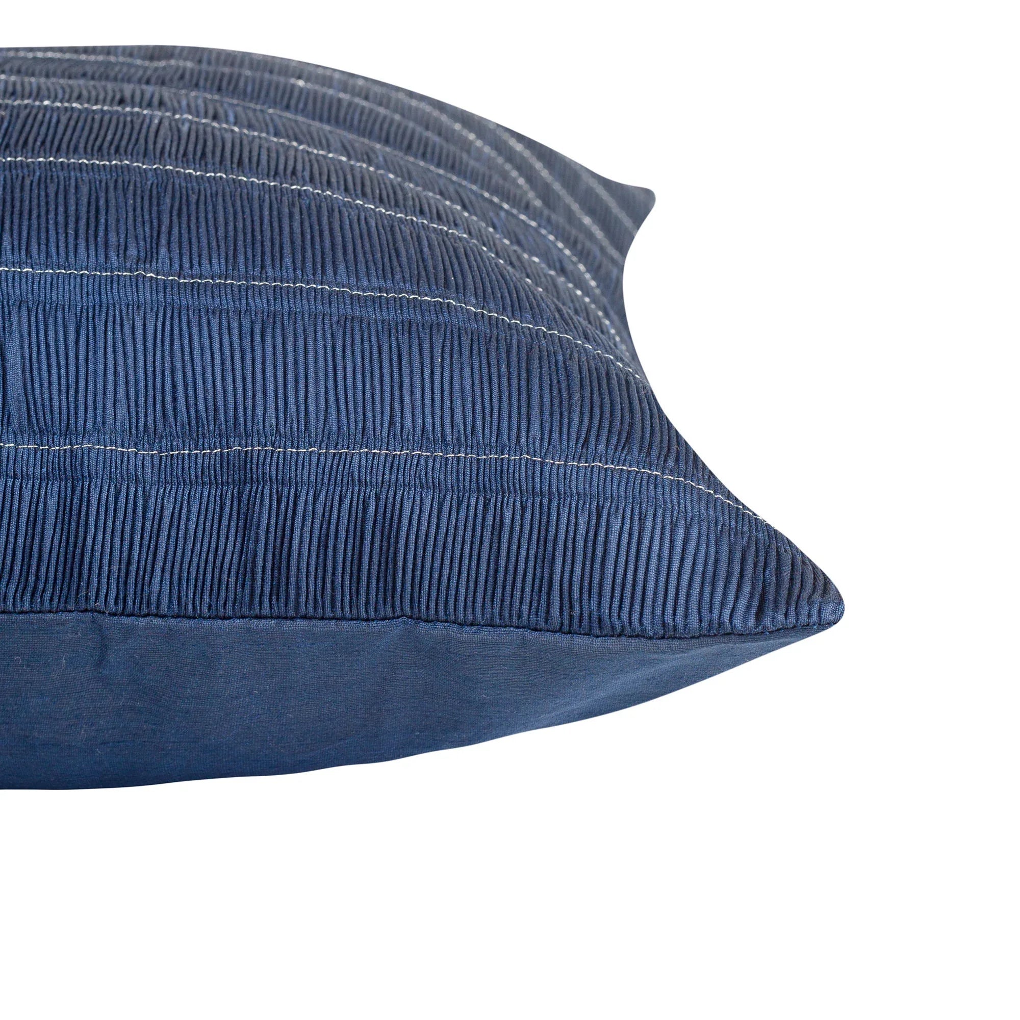 Fiesta Dupion Heatset Set of 2 Cushion Cover 40x40 Cm in Blue Colour - HomeTown