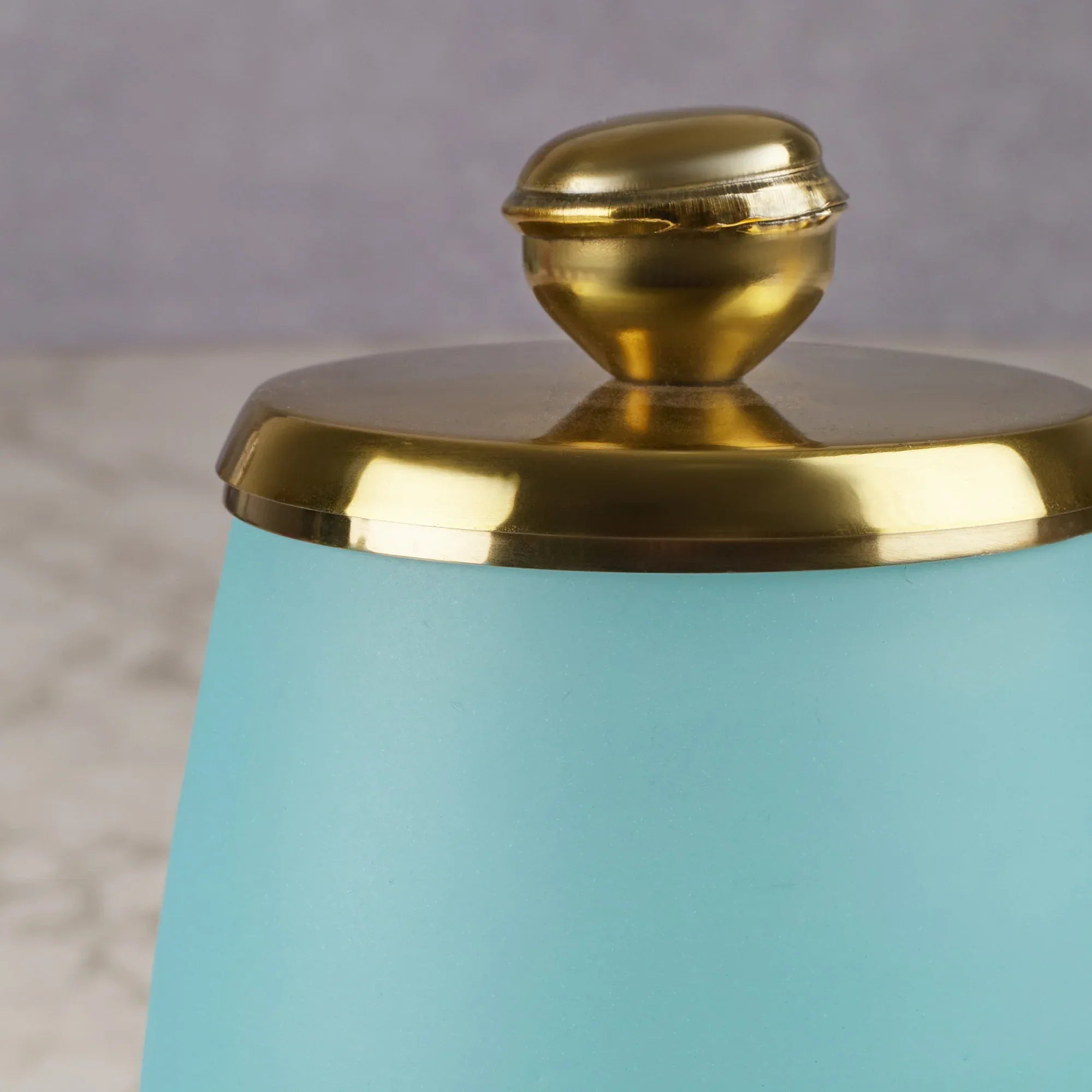 Emilia Glass Frosted Colored Tumbler in Turq Colour - HomeTown