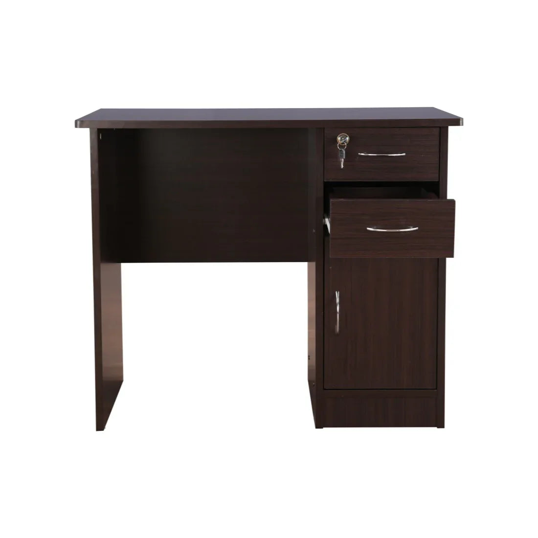 Simply Engineered Wood Study Table with 3 Drawer in Walnut Colour - HomeTown