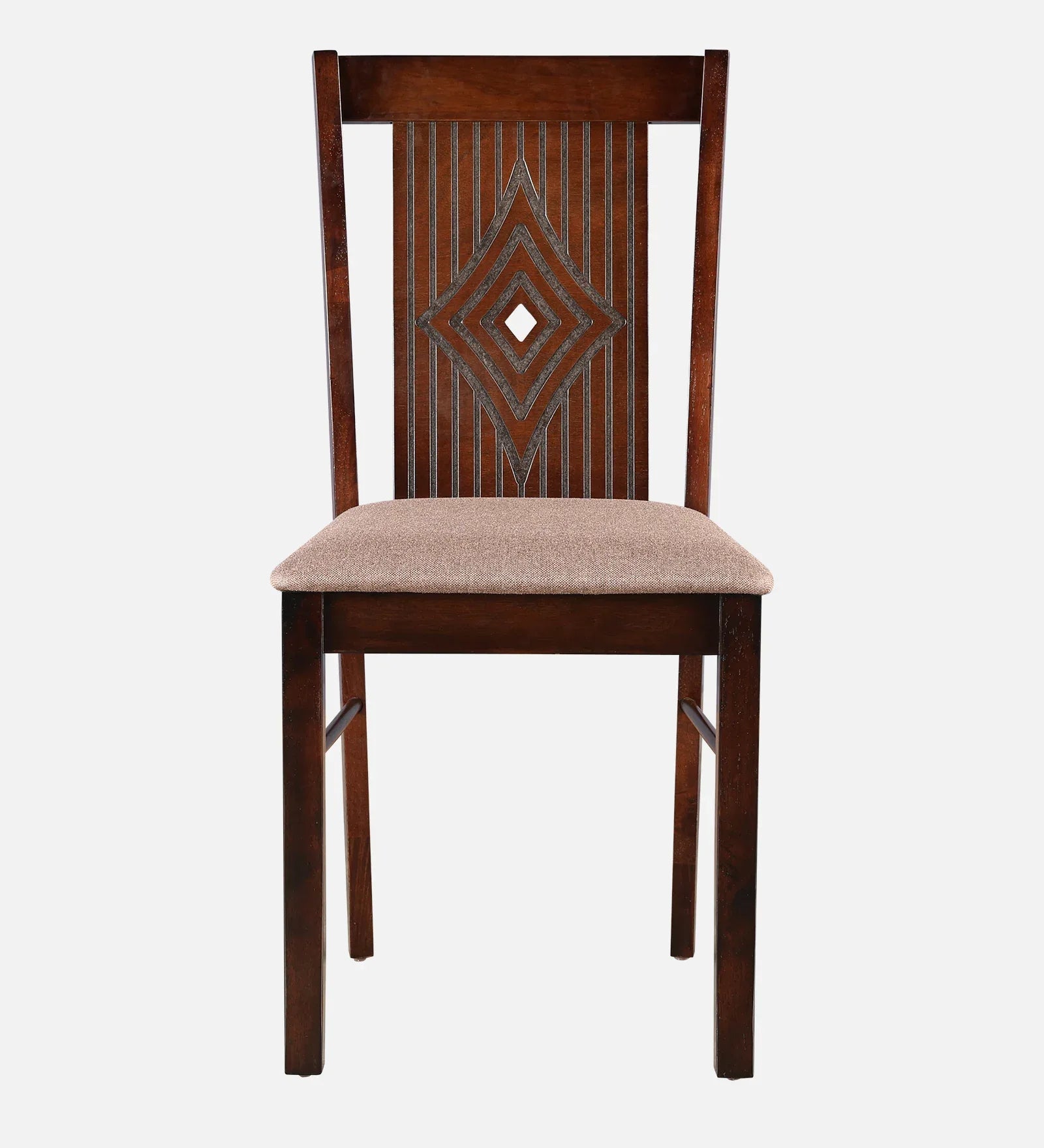 Aravali Rubber Wood Dining Chair Set Of 2 in Antique Cherry Colour - HomeTown