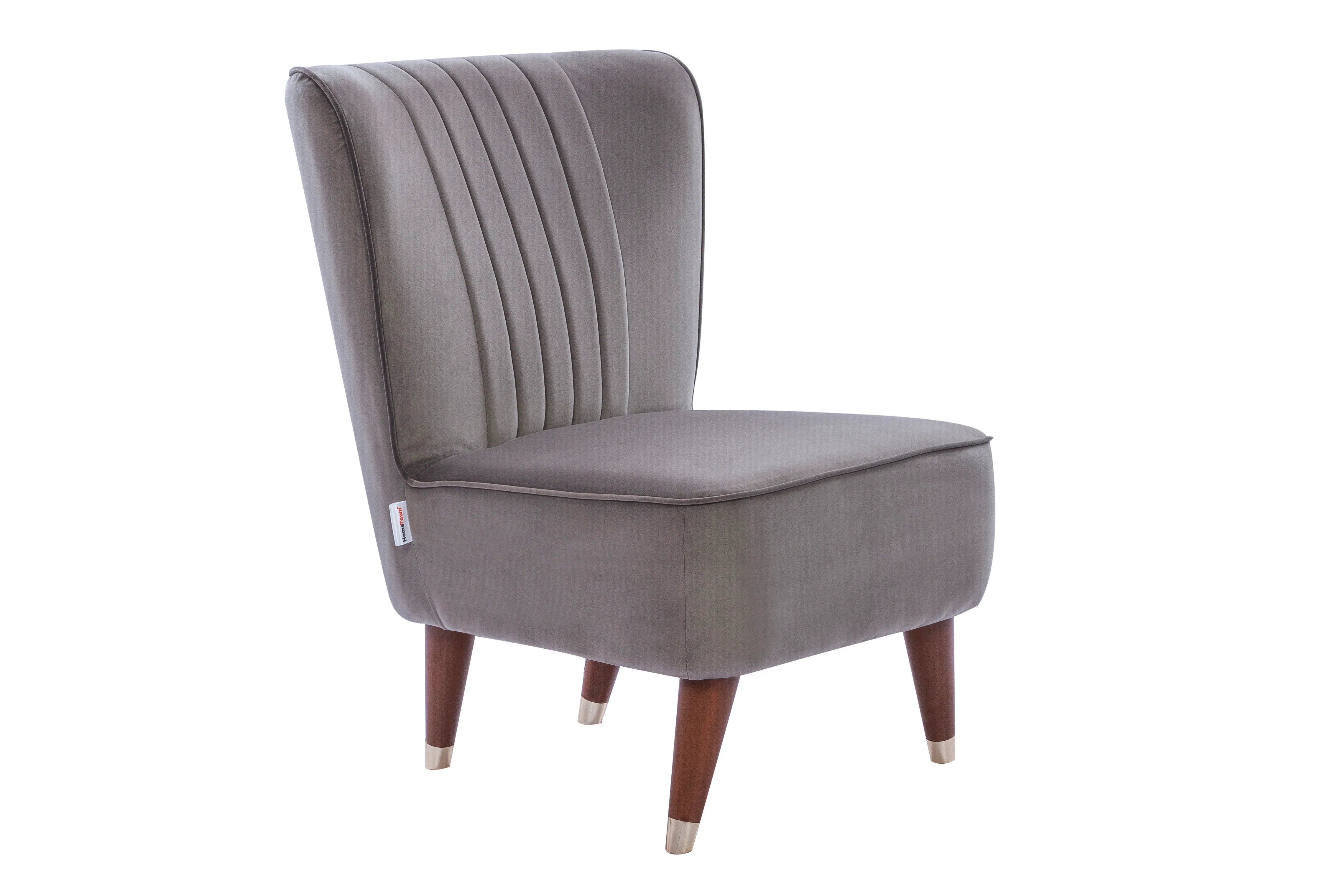 Jane Velvet Accent Chair in Dark Grey Colour - HomeTown