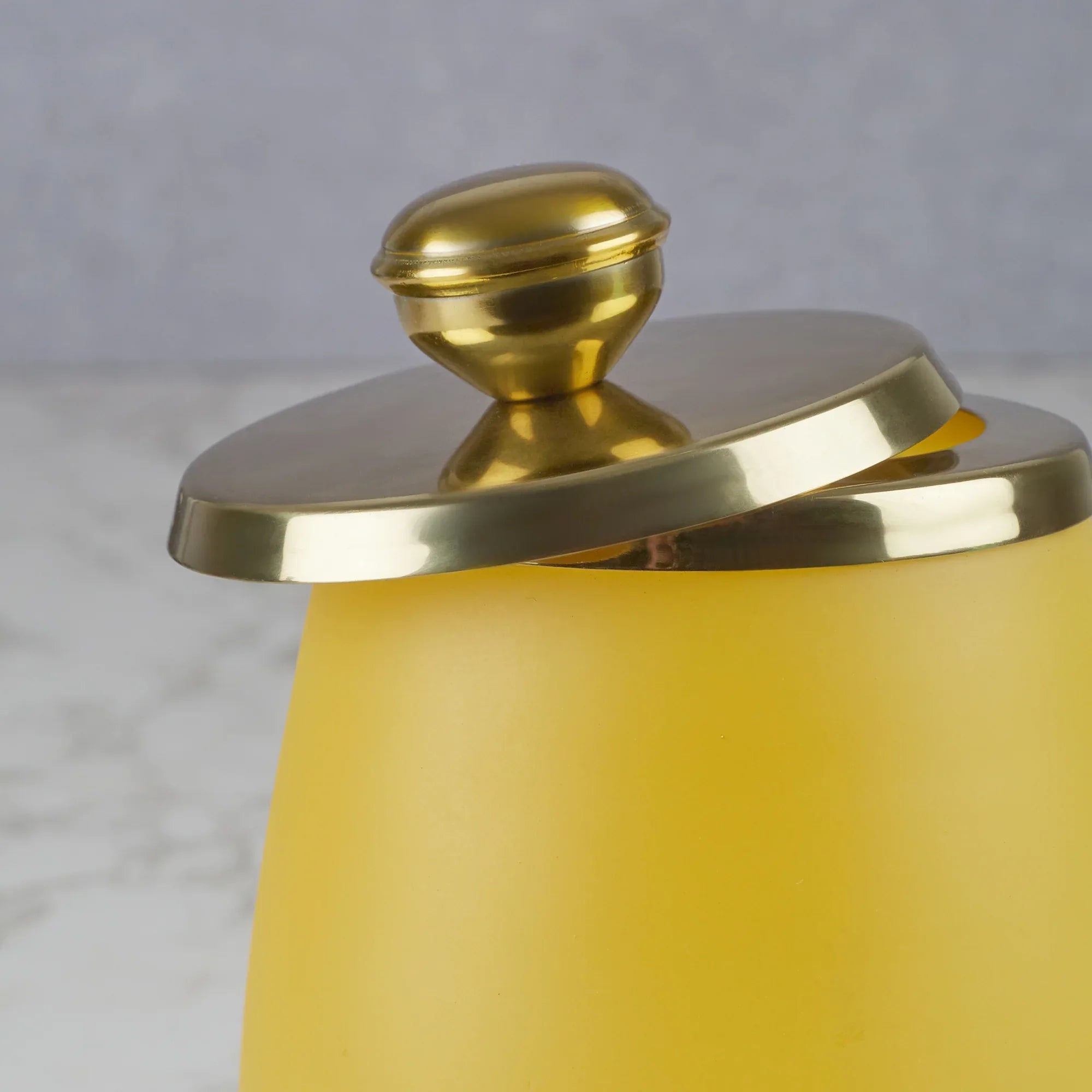 Emilia Glass Frosted Colored Tumbler in Yellow Colour - HomeTown