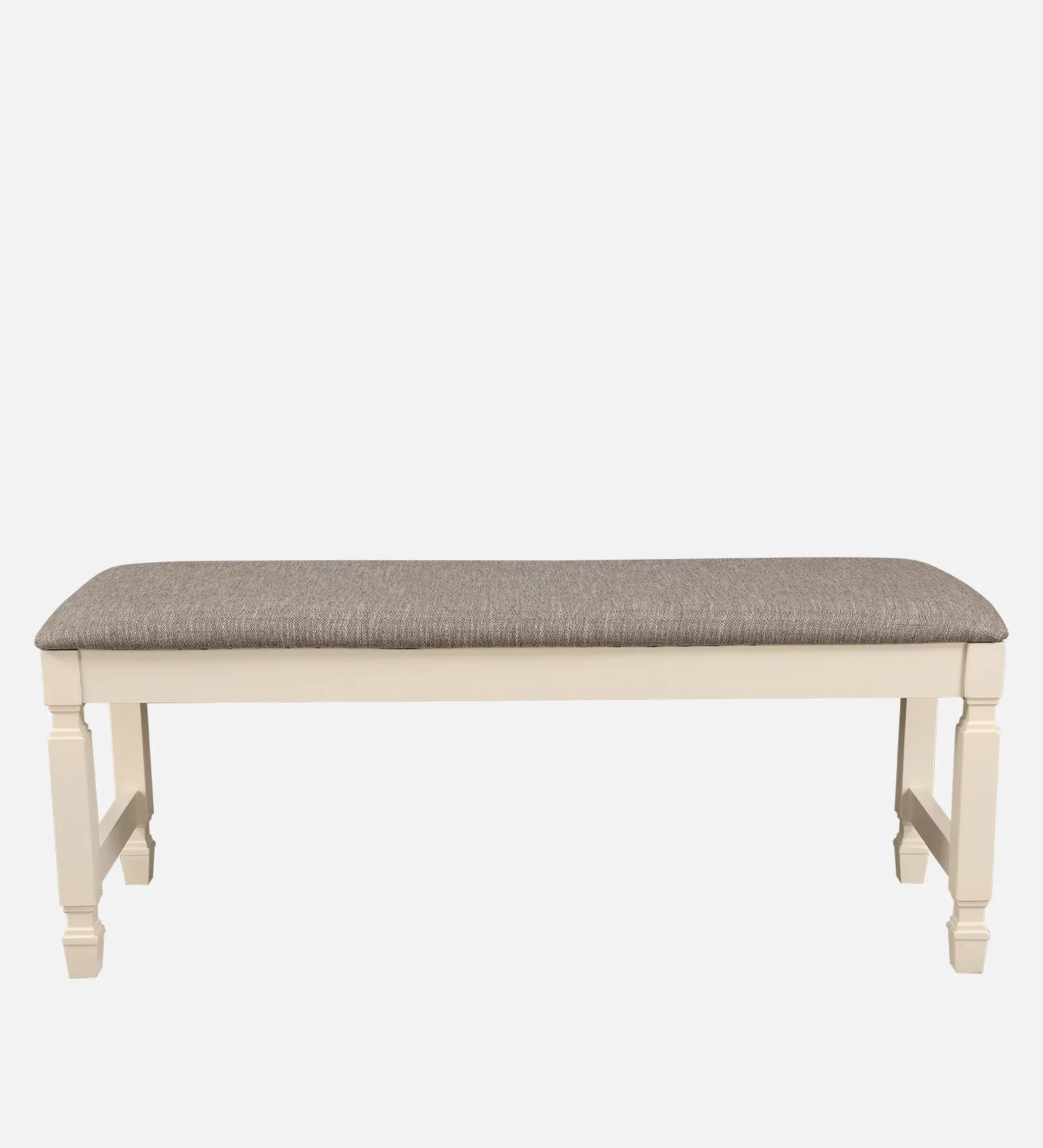 Wisp Rubber Wood Dining Bench in Antique White Colour - HomeTown