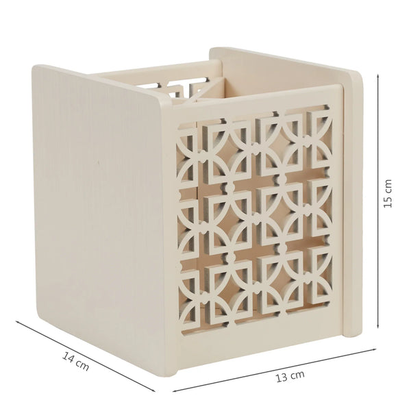 Laser Engineered Wood Cutlery Holder in Multi Colour dimensions