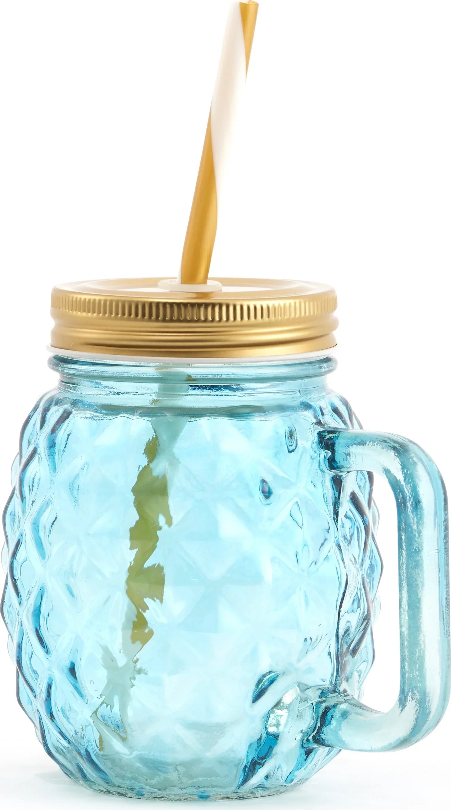 Bahamas Glass Pineapple Jar 400 ml in Teal Colour - HomeTown