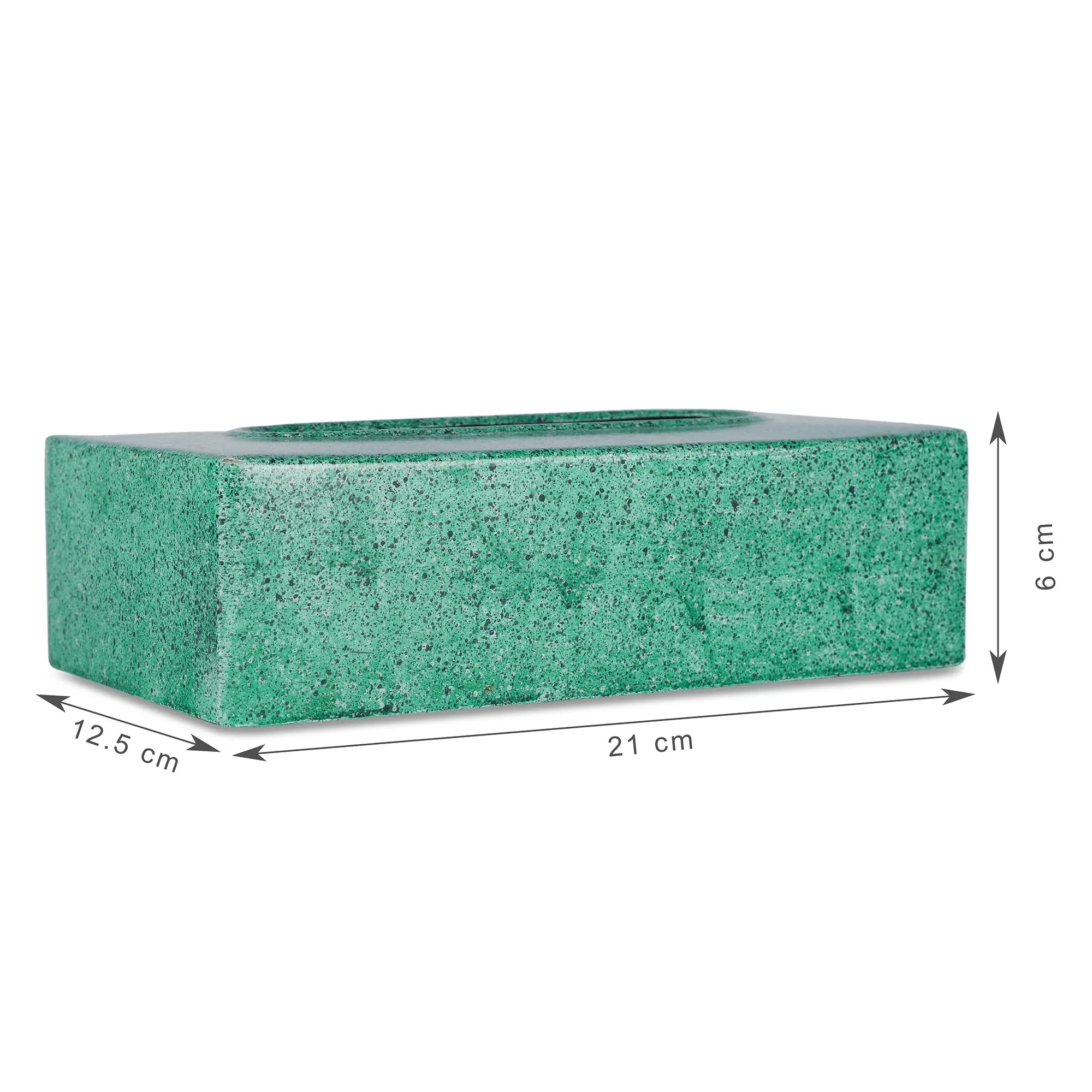 Nora Metal Sprinkle Finish Tissue Box Cover in Turq Colour - HomeTown