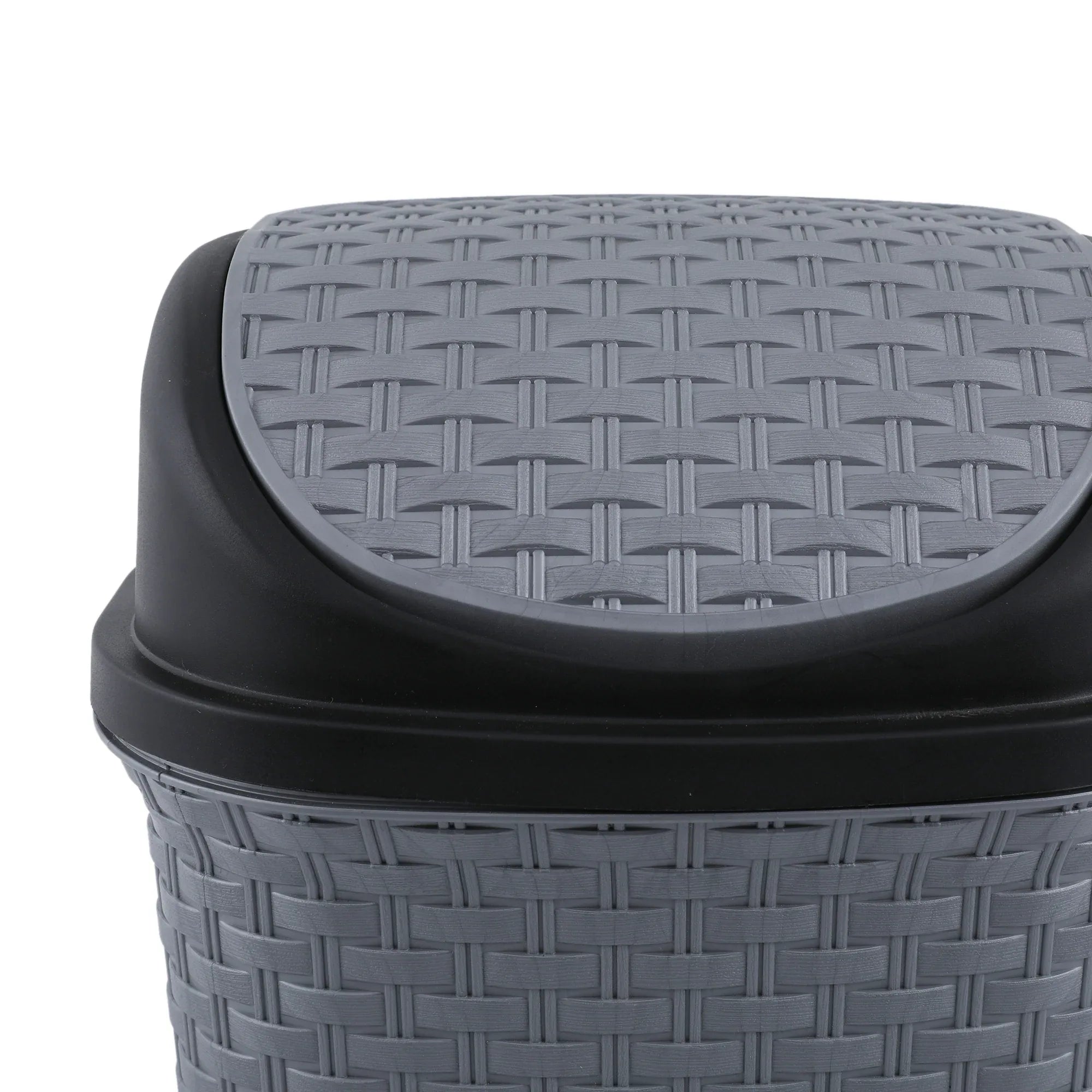 Brio Plastic Swing Dust Bin 6 Ltr in Grey Colour - HomeTown