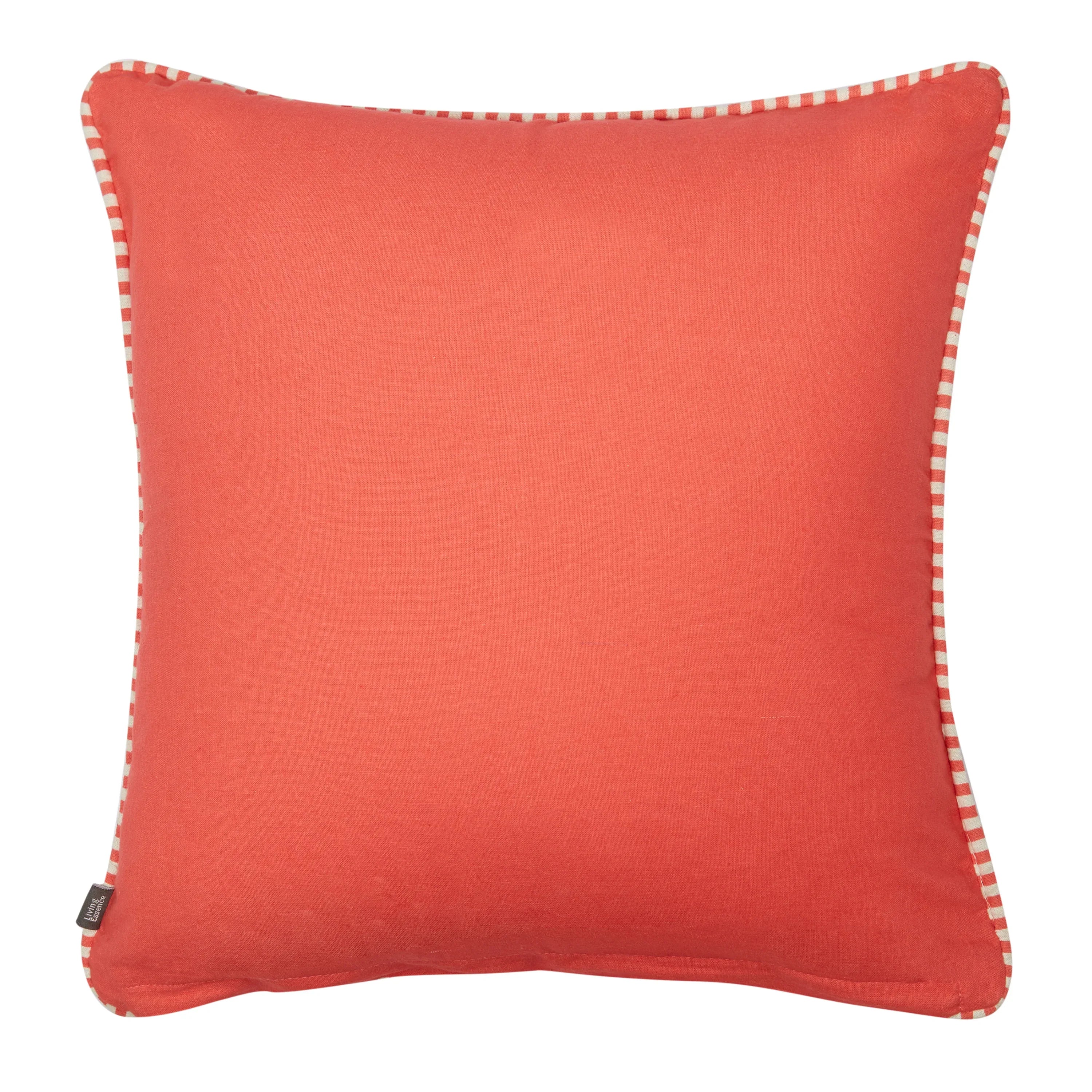 Indian Botanical Cotton Cushion Cover 40x40 cm in Multi Pink Colour - HomeTown