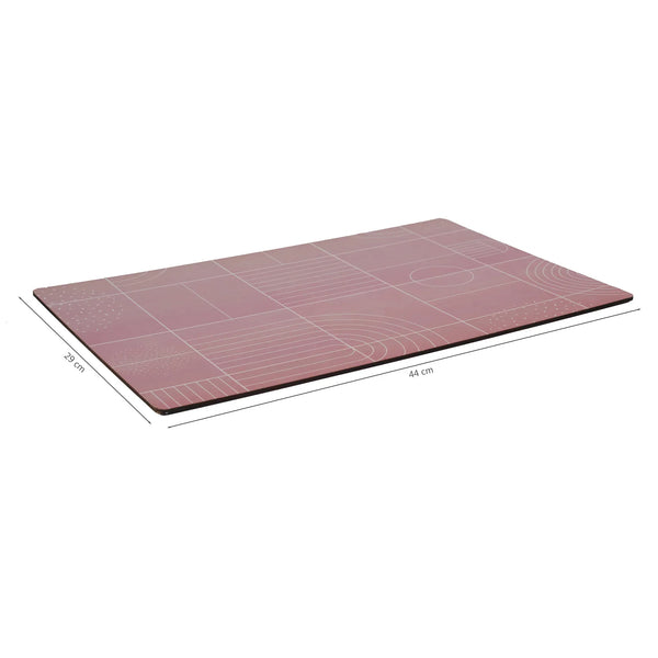 Print Moden Pop Pink Engineered Wood Placemat Set Of 2 in Multi Colour dimensions