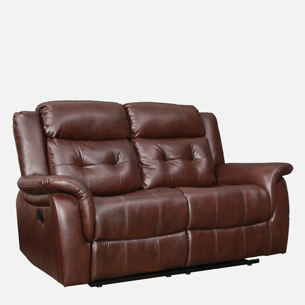 Attila Leatherette Two Seater Recliner in Brown Colour dimensions