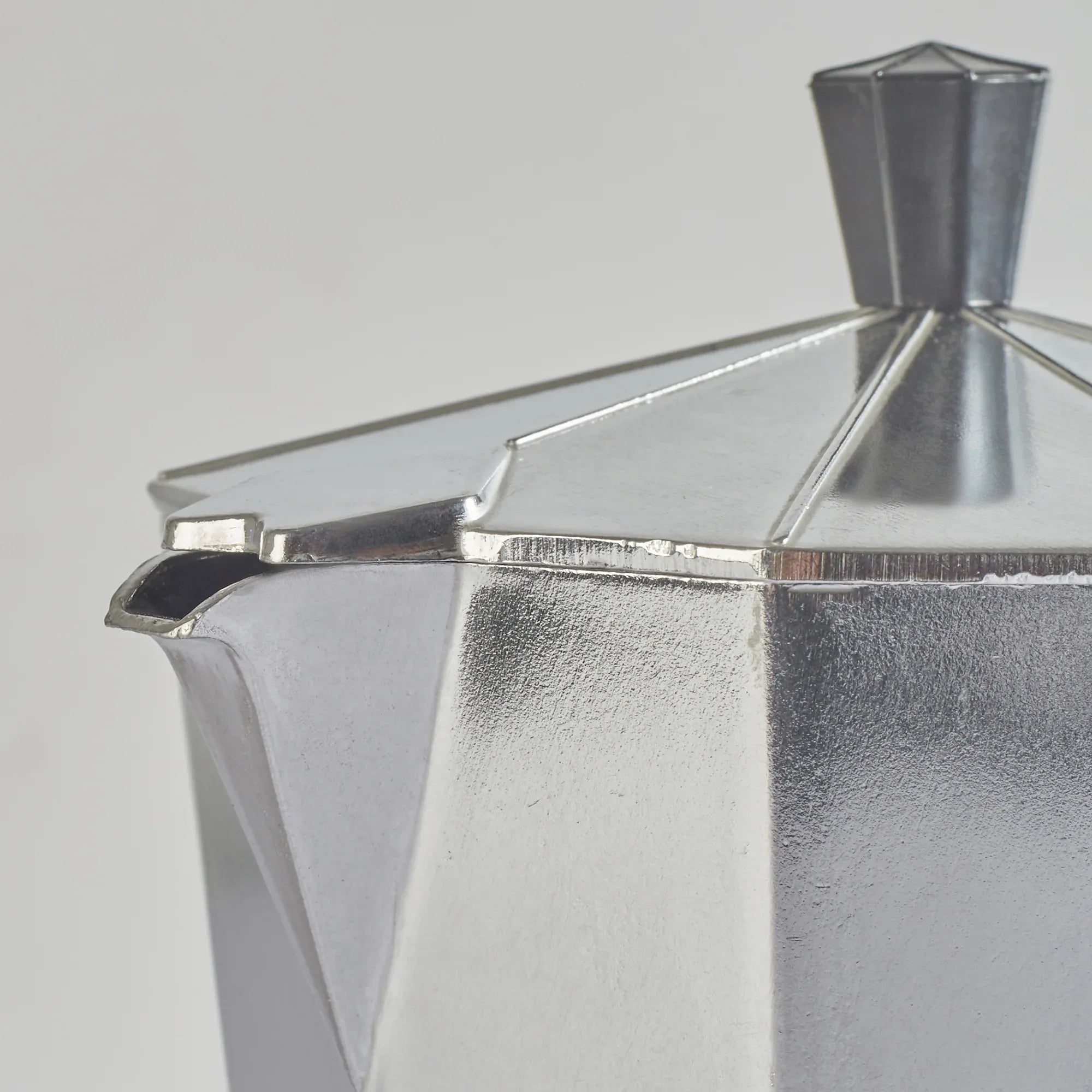 Brew Aluminium Moka Pot Coffee Maker 450 ml in Silver Colour - HomeTown