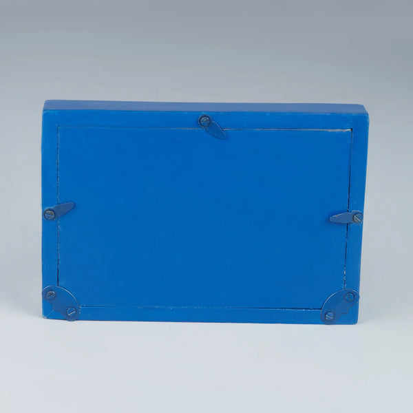 Venice Wood, MDF and Glass Triangular Photoframe 6x4 Inch in Indigo Colour dimensions