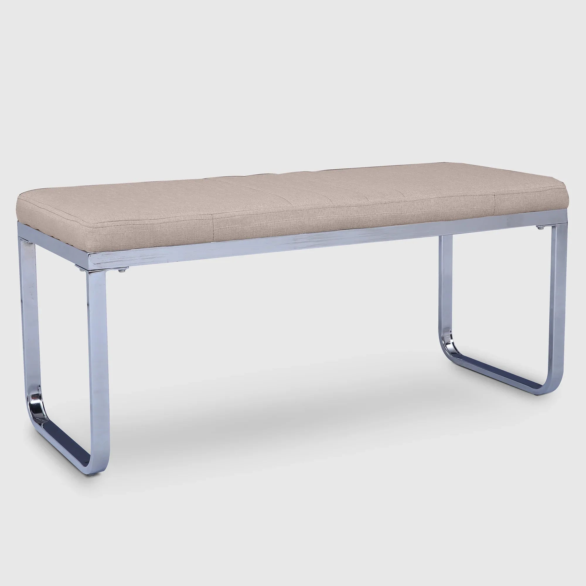 Opera Metal Dining Bench for 4 Seater in Beige Colour - HomeTown