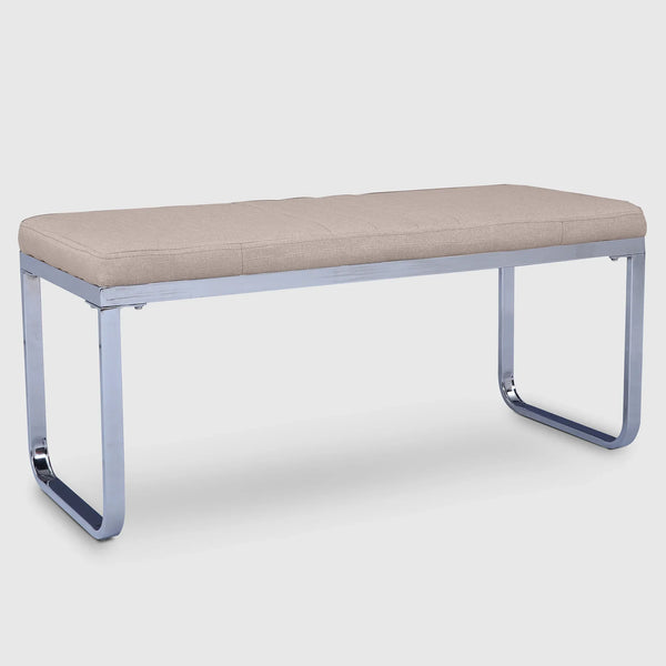 Opera Metal Dining Bench for 4 Seater in Beige Colour dimensions