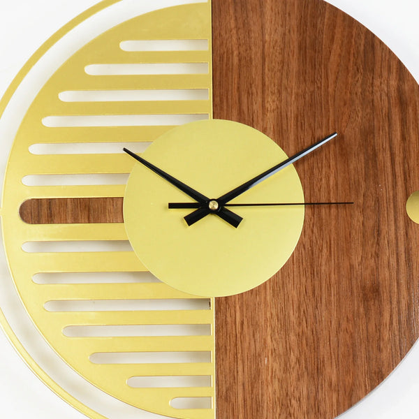 Rhythm Metal And Engineered Wood Simplica Pendulum Wall Clock in Brown Colour dimensions