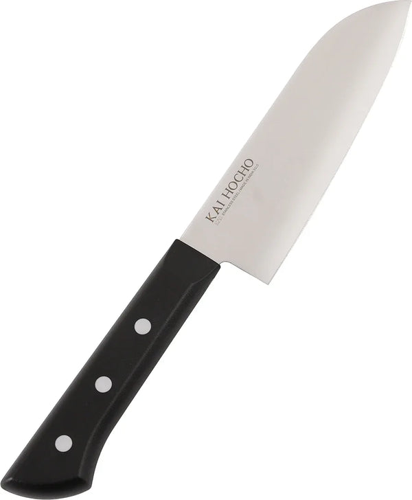 Hocho Santoku Stainless steel Small Knife in Black Colour dimensions