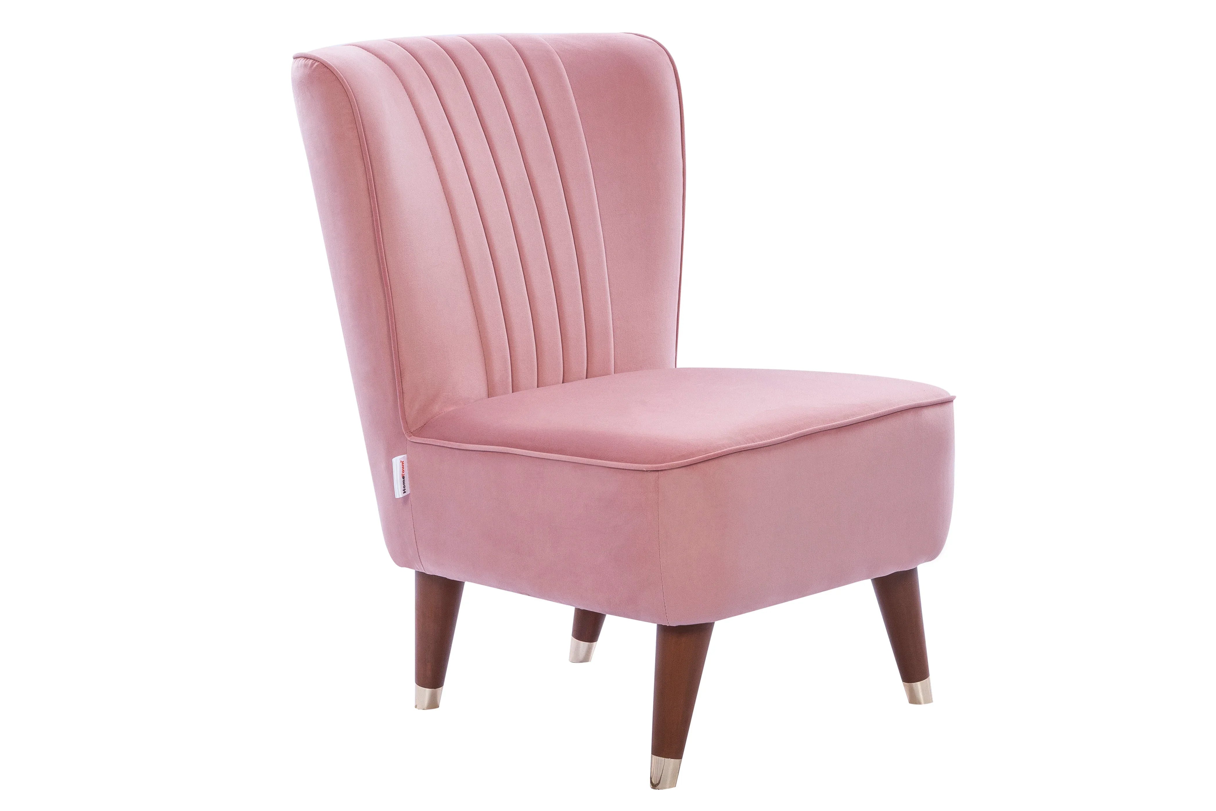 Jane Velvet Accent Chair in Pink Colour - HomeTown