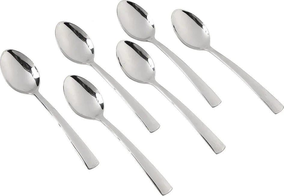 FNS Solo Tea Silver Spoon Set of 6 in Silver Colour - HomeTown