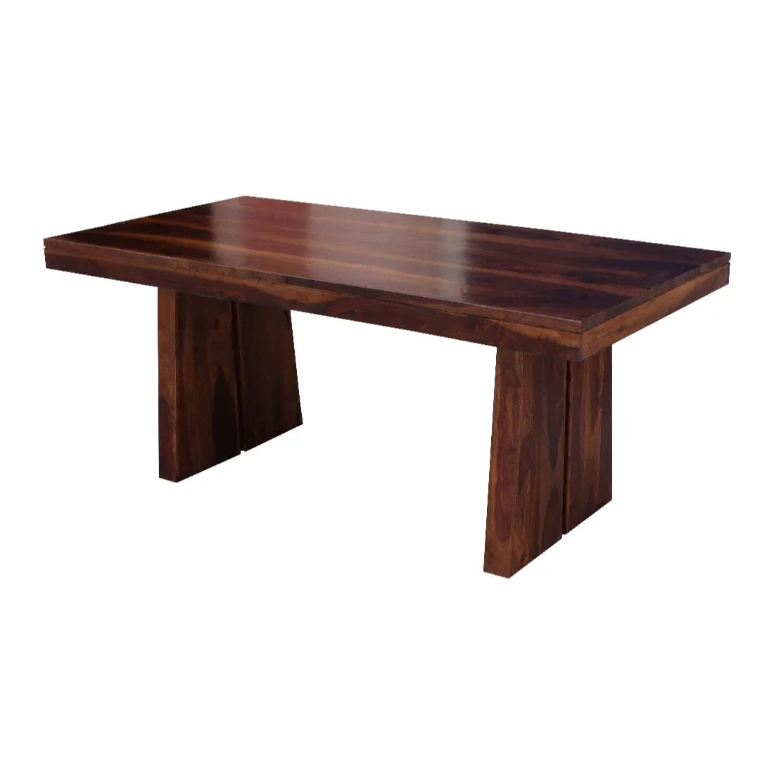 Austin Sheesham Wood(Rosewood) 6 Seater Dining Table in Honey Colour - HomeTown