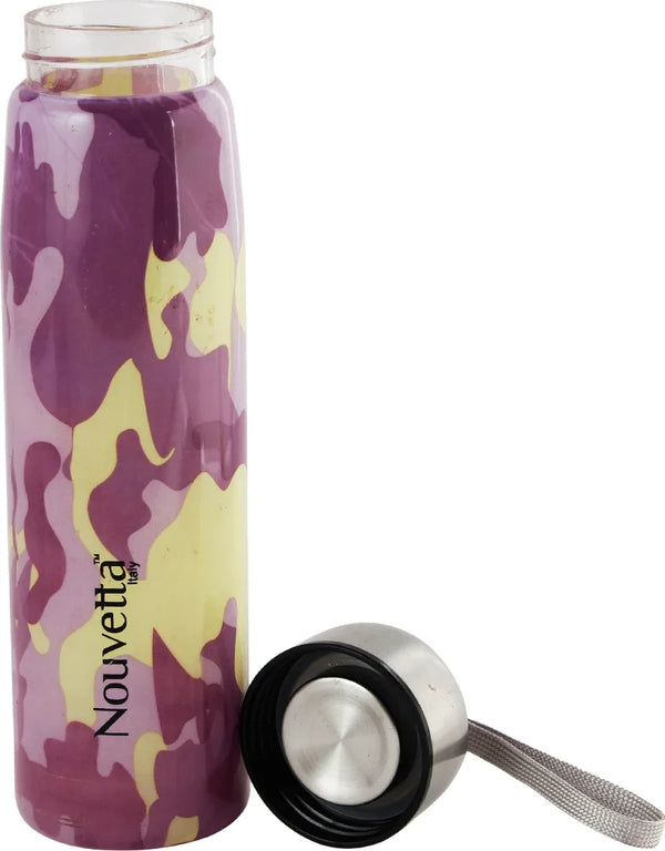 Borosilicate Glass Bottle 320 Ml With Silicon Grip by Nouvetta dimensions