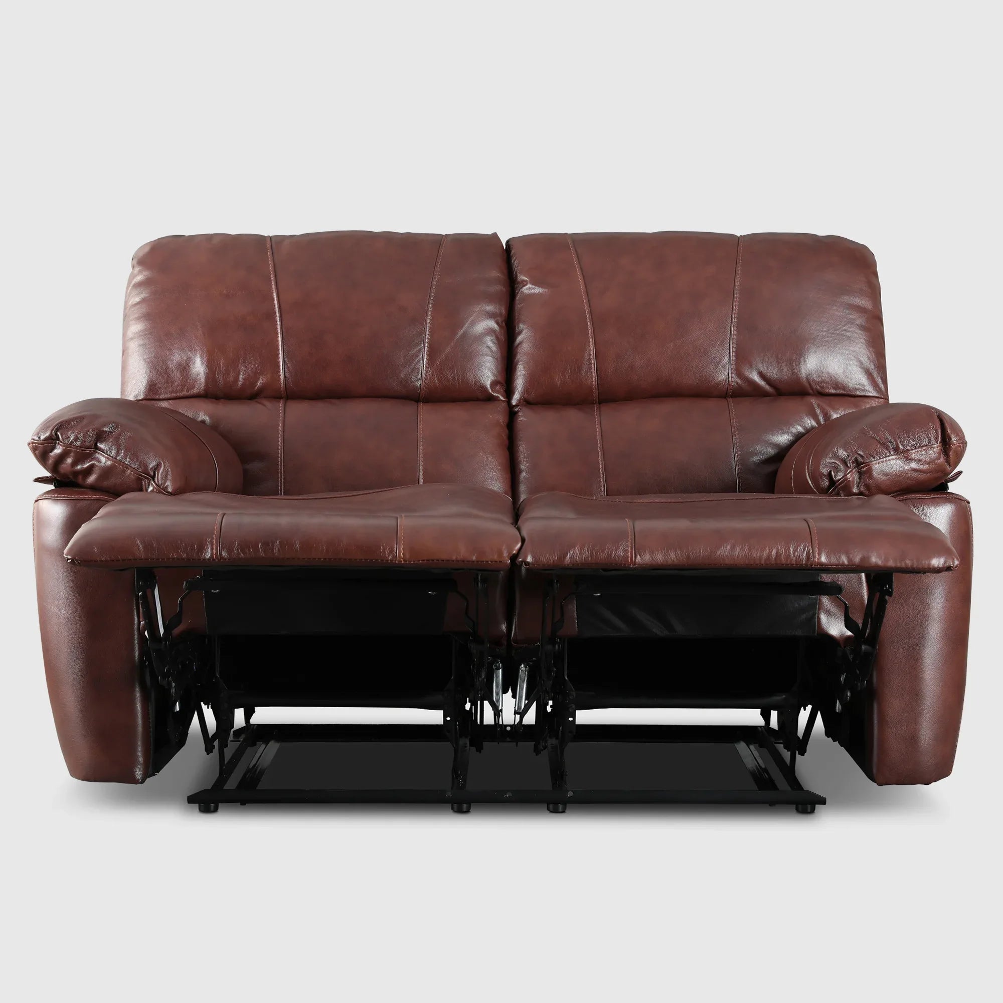 Charles Half Leather Two Seater Recliner - HomeTown