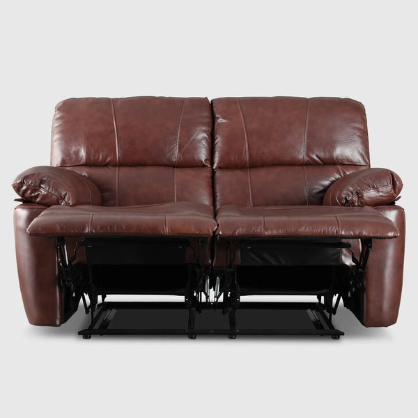 Charles Half Leather | 2 Seater Recliner | Brown dimensions