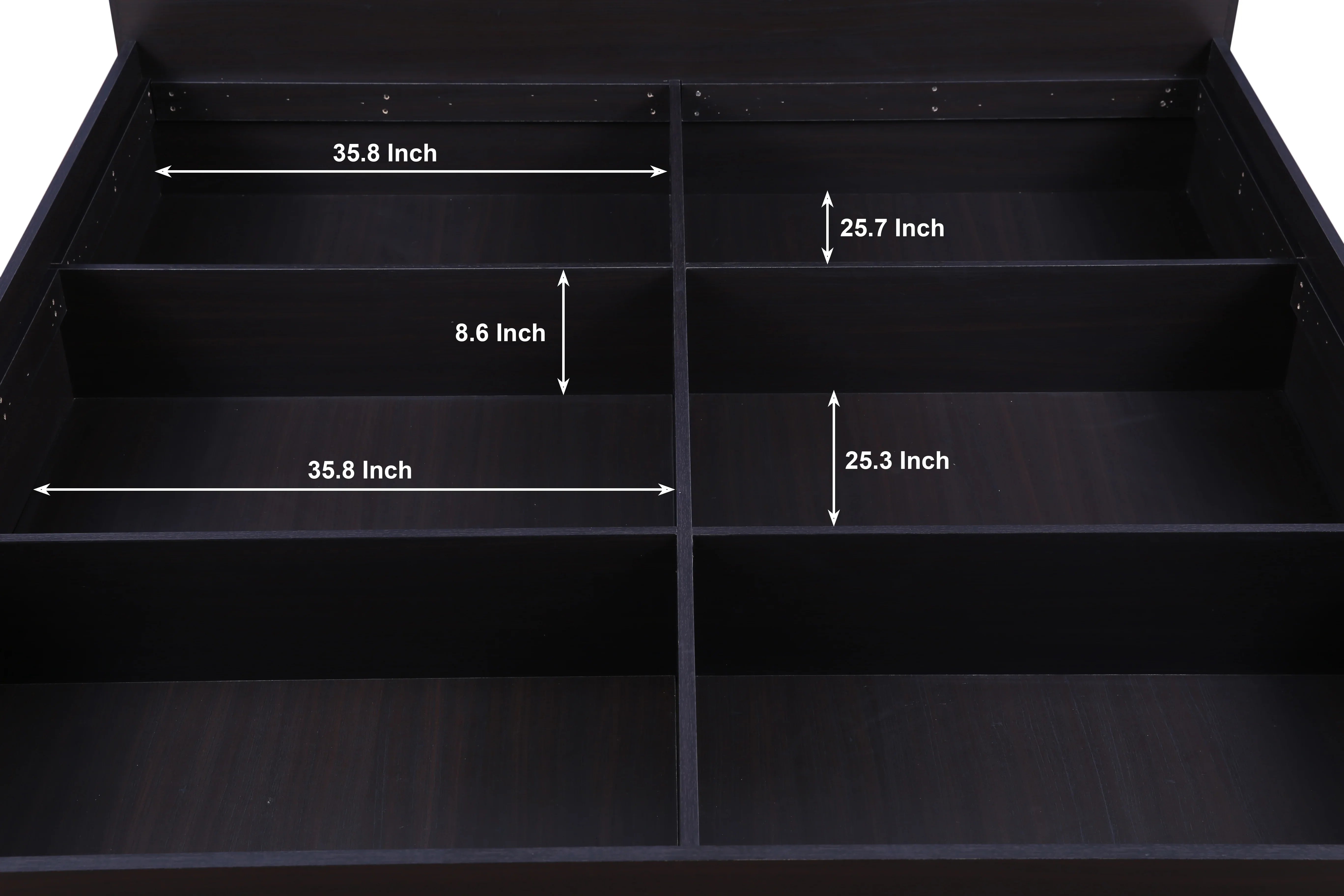 Alex King bed with Box storage in Dark Walnut Colour - HomeTown