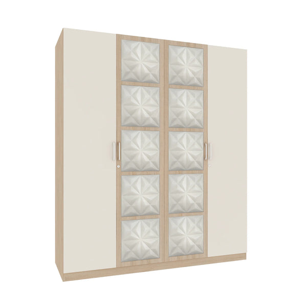 Jordan Wardrobe in Sonam Oak & White Finish dimensions