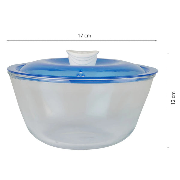 Kingston Glass Mixing Bowls Set of 3 in Transparent Colour dimensions