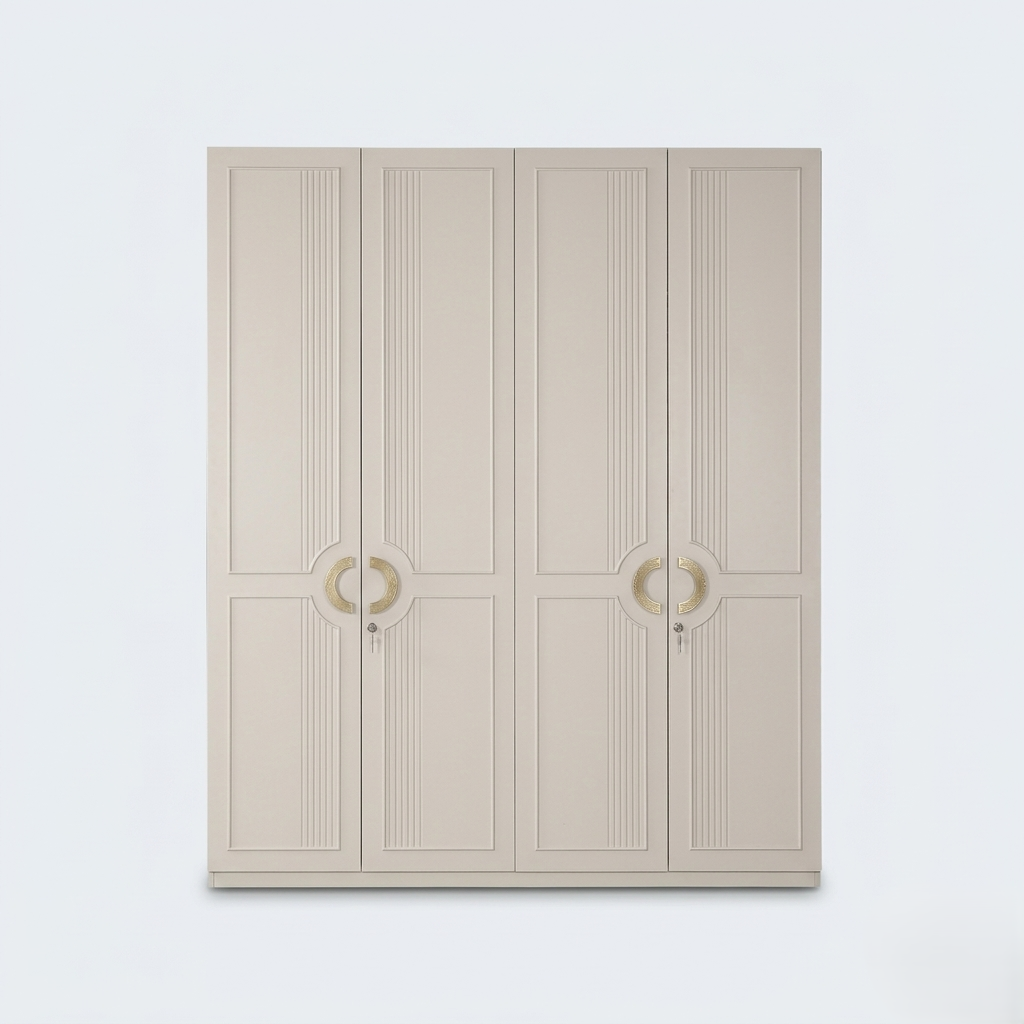 AKIRA 4 DOOR WARDROBE - PUMIC GREY