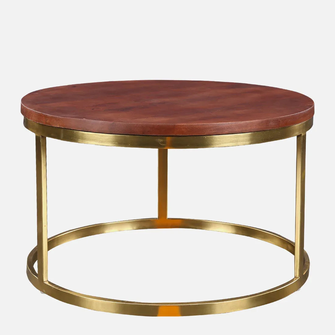 Castile Marble Center Table in White & Gold Colour - HomeTown
