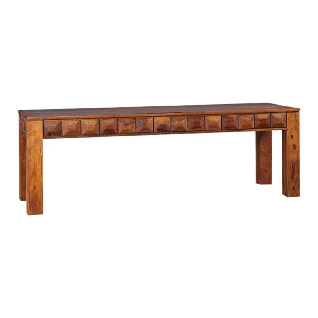 Woodrow Sheesham Wood(Rosewood) Dining Bench for 6 Seater in Honey Colour - HomeTown