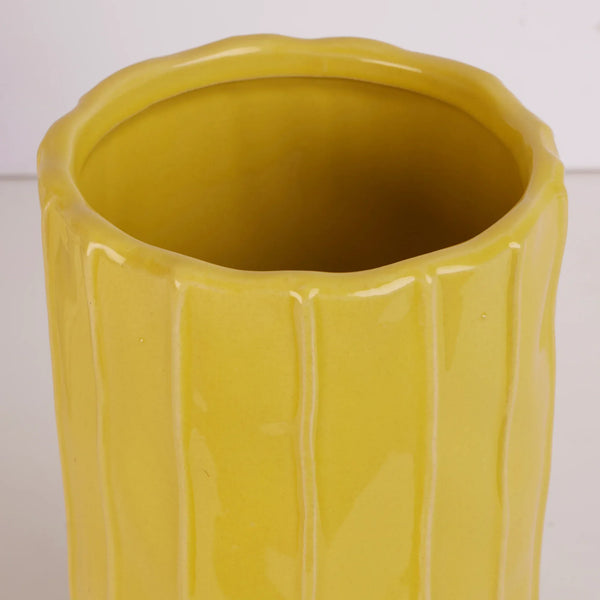 Alura Tropical Glossy Ceramic Planter 22Cm in Apple Green Colour dimensions