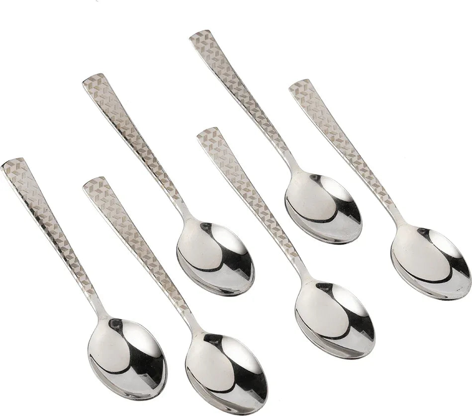 FNS Rhombo Baby Steel Spoon in Silver Colour - HomeTown